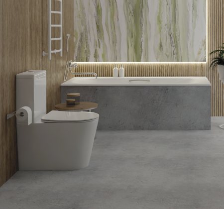 Унитаз напольный с бачком Aquatek ВЕГА AQ2904-00 белый с сиденьем микролифт безободковый каскадный смыв